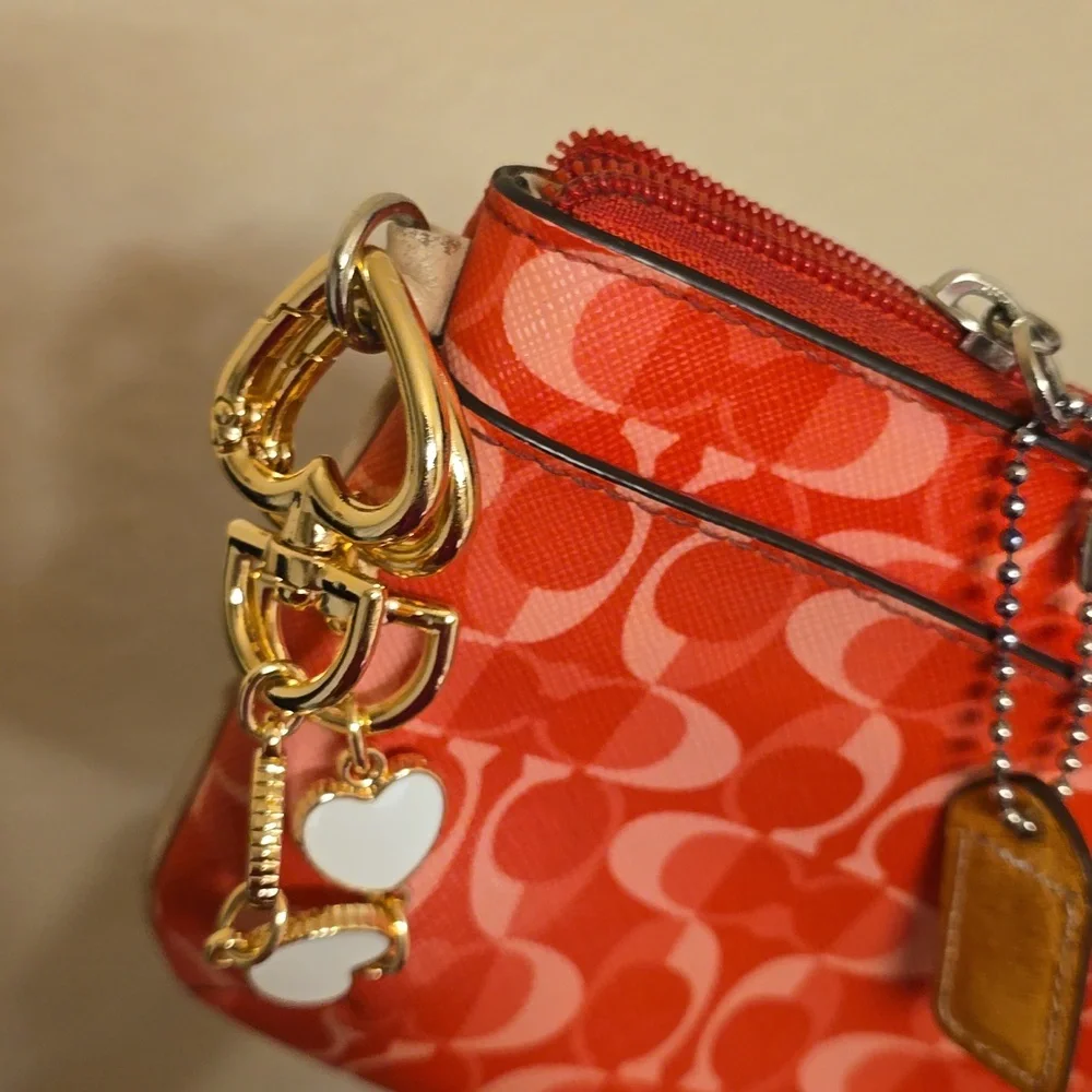 Coach Red Signature Wristlet - Picture 12 of 15